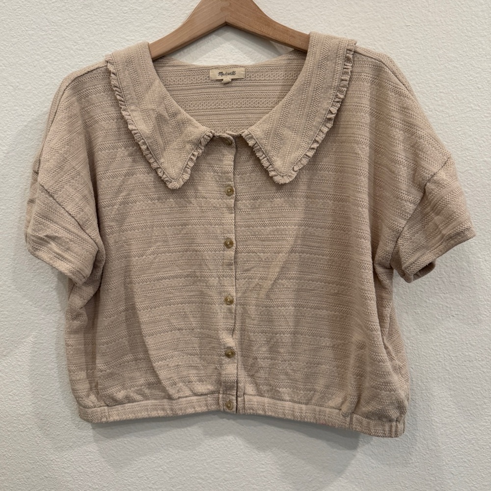 Madewell Ruffle Colored Crop Top